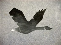 Goose cutout - used for concrete form, to make an inset image in a sidewalk