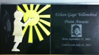 Memorial Plaque for a child, designed by Mosaic Designs