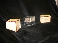 Mirrored acrylic box, with LED light inside