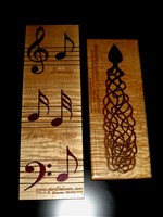 Solid inlays - music motif and celtic spoon