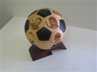 Wooden soccer ball - the whole team's pictures!