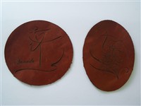 Leather cutouts - good for luggage tags to distinguish and personalize your bags with a favorite image
